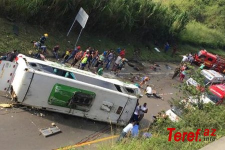 Kolumbiyada dəhşətli qəzada 13 idmançı öldü