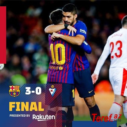 "Barselona" Messi və Suaresin qolları sayəsində qələbə qazanıb