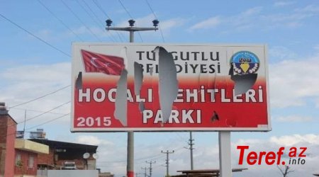 Türkiyədə PKK yandaşları Xocalı posterini cırdılar - FOTO