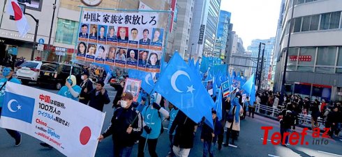 Yaponiyadan Türk dünyasına örnək addım – Uyğurların lideri Çin rejiminə qarşı aksiyalar düzənlədi – FOTOLAR
