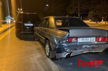 Bakının Yasamal rayonunda 3 avtomobil toqquşub - FOTO - VİDEO