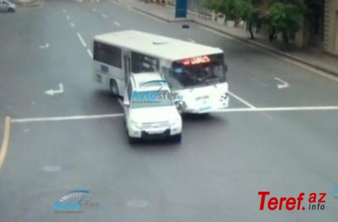 Bakıda avtobus sürücüsü dəhşətli qəza törətdi - ANBAAN VİDEO