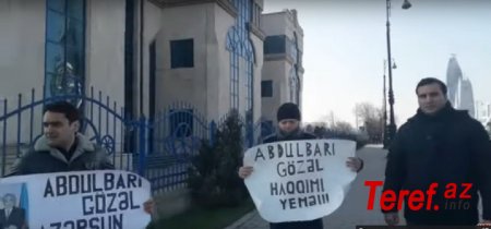 "Azərsun"un Bakıdakı ofisi qarşısında etiraz aksiyası KEÇİRİLDİ - VİDEO