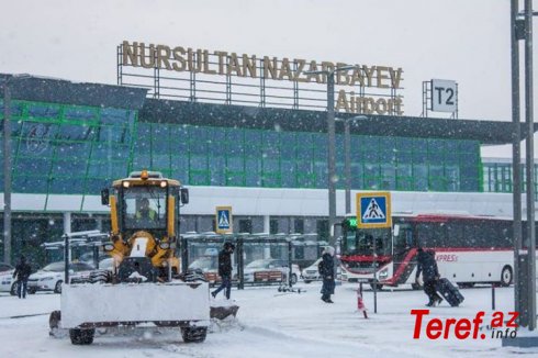 Nur-Sultan aeroportunda uçuşlar ləğv edilib –Səbəb