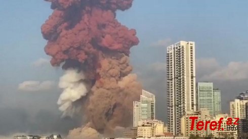 Beyrut partlayışı toy çəkilişi zamanı lentə alındı - Video