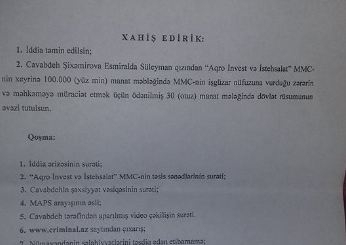 "Bazarstore" müştərisini məhkəməyə verdi - 100 min təzminat