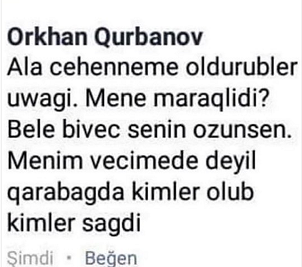 2 yaşlı Zəhranın ölümü ilə bağlı çirkin danışan gənc - "Bacarırsınızsa, məni bağışlayın"- FOTOLAR