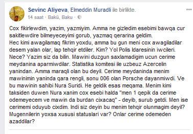 Yol polisi müğənni və müəllimin maşınını cərimə meydançasına apardı - Görün nələr baş verdi