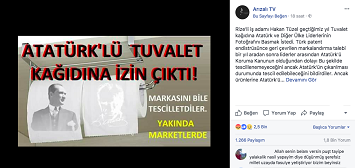 Atatürk fotoğrafı baskılı tuvalet kağıtlarına izin çıktığı iddiası