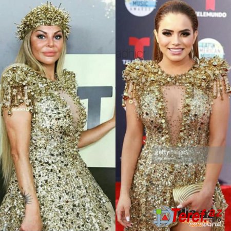 Meksikalı aktrisa pop divamızın paltarından geyindi