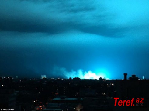Nyu-Yorkda elektrostansiya partlayışı - səma mavi oldu - VİDEO - FOTO