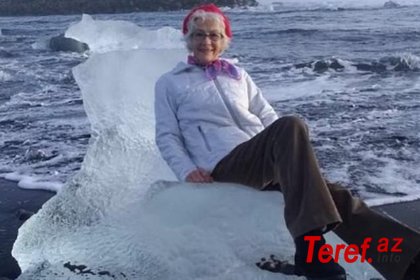 Şok olay: 77 yaşlı qadın buz parçası üzərində dənizdə üzdü - Foto