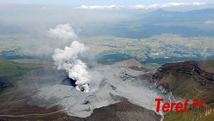 Yaponiyada dünyanın ən böyük vulkanlarından biri püskürüb