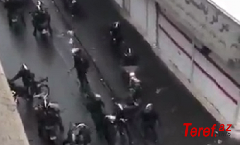 Tehran alov içində: Polis odlu silaha əl atdı