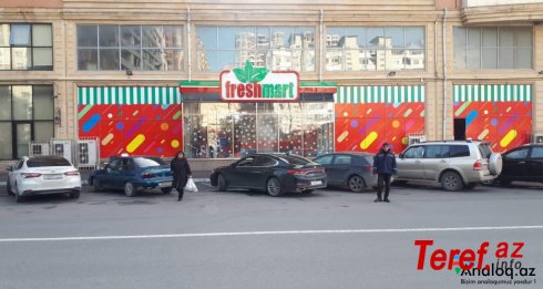 Xətai rayonunda yerləşən marketdə Ermənistan istehsalı olan şokoladlar satılır