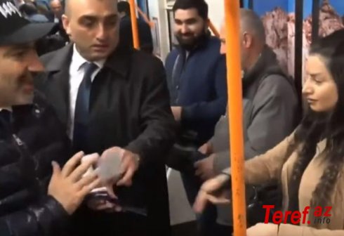 Paşinyan metroda biabır oldu VIDEO