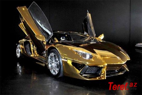 Əslindən daha baha minisurət - Lamborghini Aventador Gold