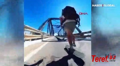 Avstraliyalı gənc skeytbord üzərində 2500 metr yol qət edib - VİDEO