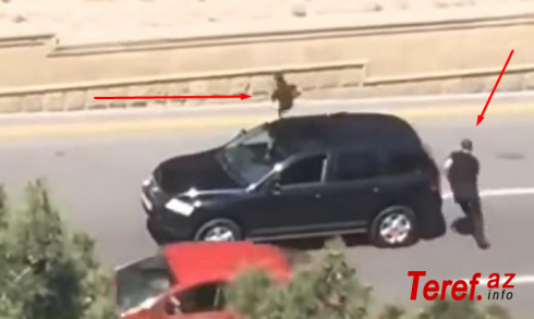 Bakıdakı qalmaqallı video: avtomobildən düşüb qaçan qadınla bağlı AÇIQLAMA