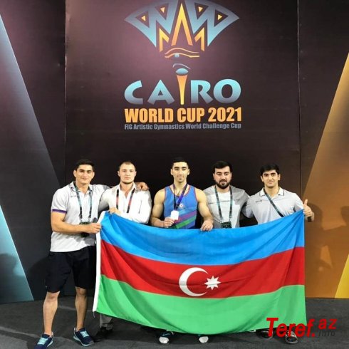 Azərbaycanlı gimnast Qahirədə keçirilən Dünya Kubokunda gümüş medal qazanıb (FOTO)