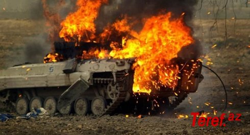 SON DƏQİQƏ: Ermənistan ordusunun tankı partladıldı