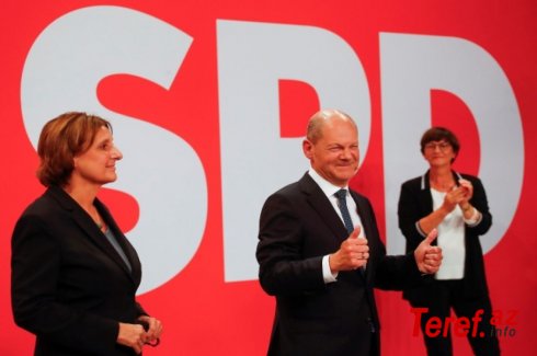 Almaniya Sosial Demokrat Partiyası parlament seçkilərində qalib gəlib