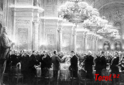 SSRİ-nin böyük hərbi qələbəsinin ziyafəti – süfrəsi zəngin masada tərif dolu tostlar da bol olub.