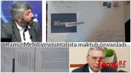 ﻿ Ramiz Mehdiyevin jurnalistə yolladığı məktubda NƏLƏR YAZILIB? - ÇƏKİŞMƏ...