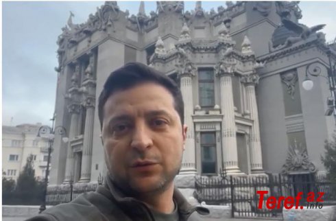 Zelenski Kiyevdən yeni video paylaşdı  VİDEO