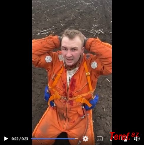Dha bir rus pilotun əsir düşmə anı VİDEO