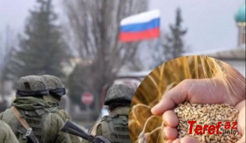 Rus hərbçiləri Zaporojyedən 300 ton taxıl aparıblar
