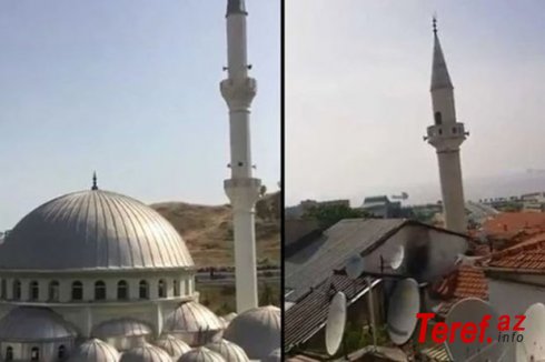 Məscidin minarəsindən Bülent Ersoyun ifası səsləndi - VİDEO