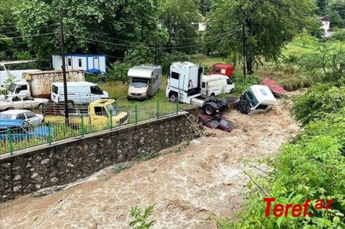 Türkiyədə çay daşıb avtomobilləri apardı – VİDEO