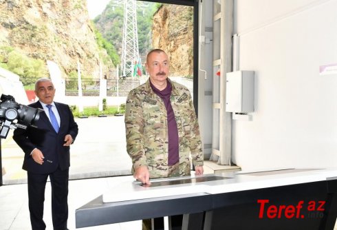 Prezident İlham Əliyev “Kəlbəcər-1” Kiçik Su Elektrik Stansiyasının açılışında iştirak edib