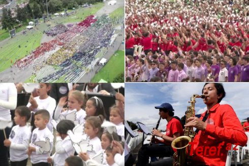 Kolumbiyada dünyanın ən böyük konserti keçirildi: 16 000 musiqiçi və müğənni ilə - VİDEO