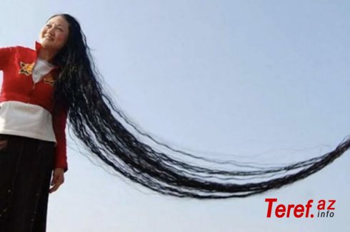 Çinlı qadın saçının uzunluğu ilə internetdə məşhurlaşdı - FOTO