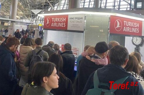 Rusiyada yüzlərlə insan Türkiyəyə uça bilmir – VİDEO