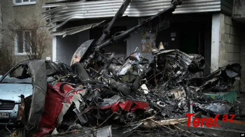 Ukraynada helikopter qəzasında daxili işlər naziri Denis Monastırski də daxil olmaqla, azı 15 nəfər ölüb