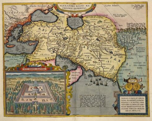 Kарта 1595 года является одной из страниц Атласа