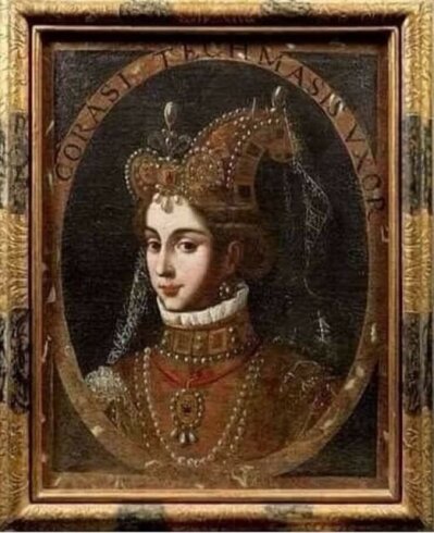Портрет Султан-Ага Ханым (1525-1576) - второй жены шахиншаха Тахмасиба I из династии Сефевидов.