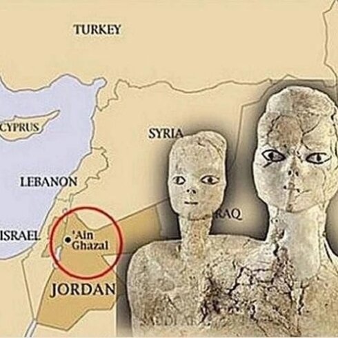 Загадка статуй Айн-Газаля (Иордания), созданных людьми 9 тысяч лет назад.