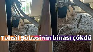 Təhsil Şöbəsinin binası çökdü