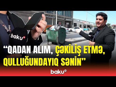 Binədə zibil qutuları yolun ortasına qoyulub  VİDEO