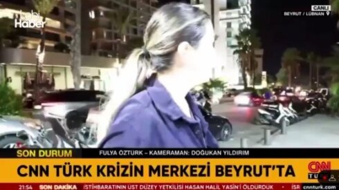 Beyrutda canlı yayımda "CNN Türk" müxbiri Fulya Öztürkə müdaxilə edildi