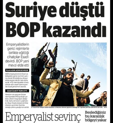 SURİYE KAYBETTİ, BOP KAZANDI!