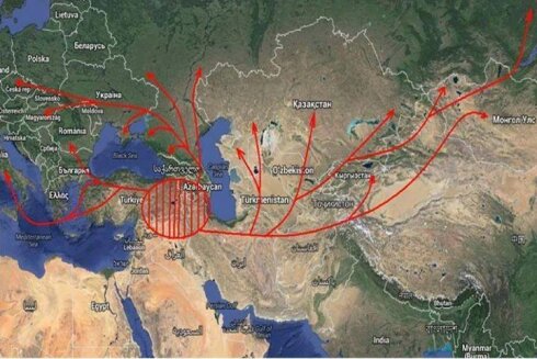 Asya, Kafkasya, Karadeniz, İdil-Ural ve Sibirya’da ki Eski Türkler.