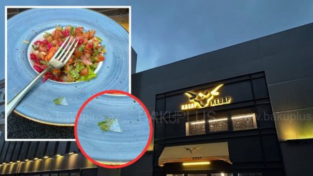 “Kasap Kabab”ın salatın içindən şüşə çıxdı: