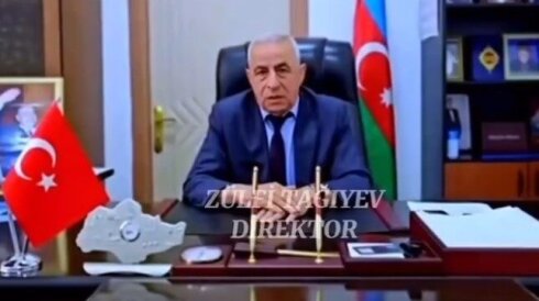 Bərdədə bayrağımıza hörmətsizlik: Zülfi Tağıyevi bayrağımızı tərs asıldı (VİDEO)