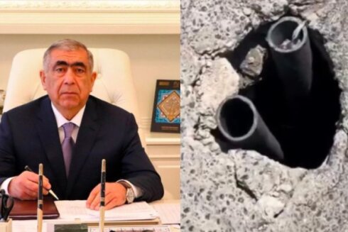 Bu dəfə Yeni Yasamalda yol çökdü