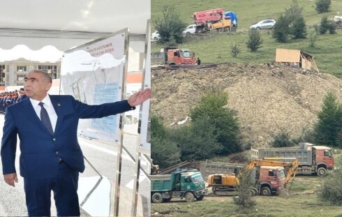 Saleh Məmmədovun razılığı ilə AAYDA-nin texnikası istirahət mərkəzinin tikintisinə cəlb olunub?- Dövlət şirkətinin texnikası özəl tikintidə Video/FOTO